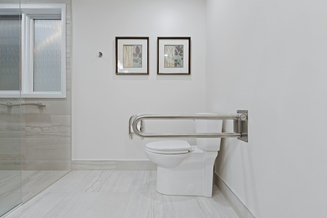 a bathroom with a toilet and a bathtub